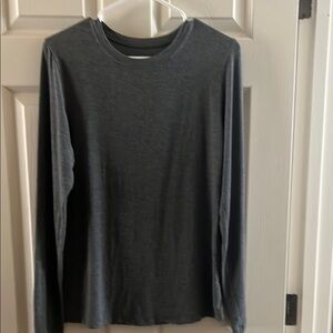 Cuddl Duds Gray Long Sleeve Tees Comfortable Casual Wear